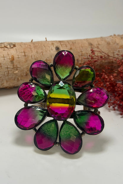 Flower Power 3 Line Cuff Style 8 - ivyandlavyboutique ivyandlavyboutique