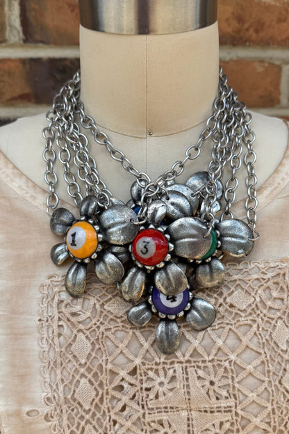 Flower Power Poll Ball Necklace - ivyandlavyboutique Art by Amy