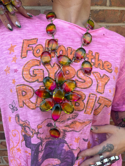 Flower Power Rainbow Necklace - ivyandlavyboutique ivyandlavyboutique