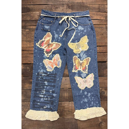 Flutter Sky Jeans - ivyandlavyboutique Jaded Gypsy