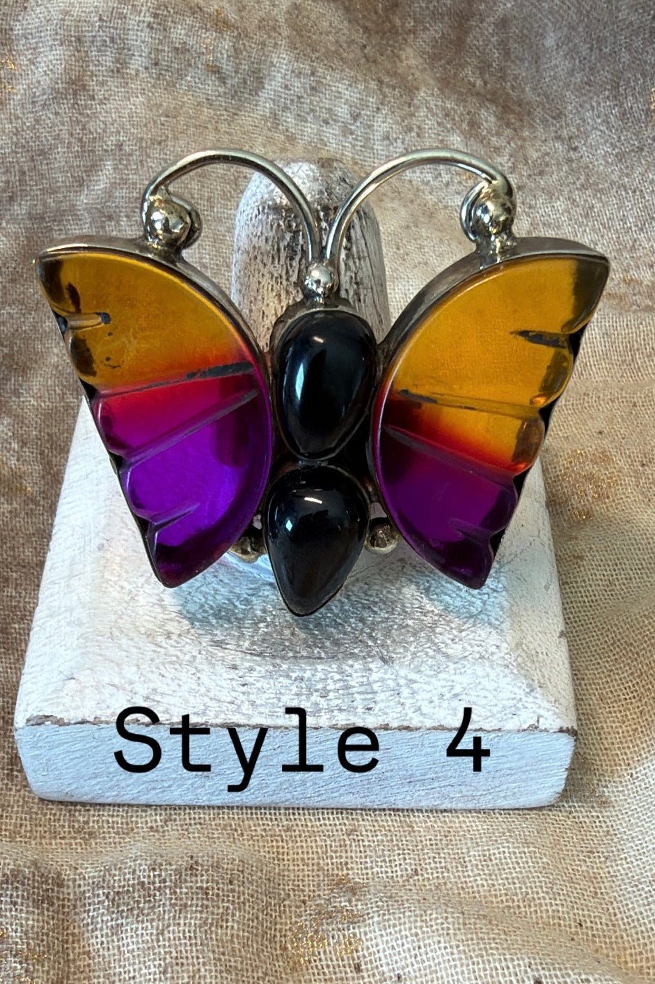 Flutterby With Genstones Ring - Boho Wanderlust Boutique Boho Wanderlust Boutique