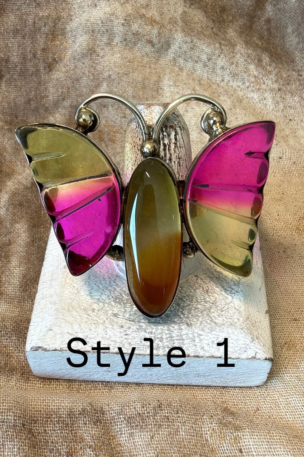 Flutterby With Genstones Ring - Boho Wanderlust Boutique Boho Wanderlust Boutique