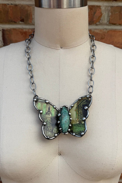 Fly Away Butterfly Necklace - ivyandlavyboutique Art by Amy