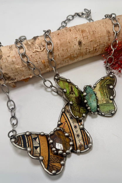 Fly Away Butterfly Necklace - ivyandlavyboutique Art by Amy