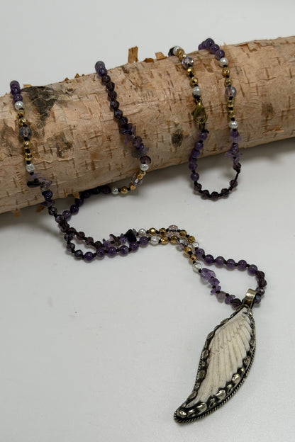 Fly Away Feather Necklace - ivyandlavyboutique ivyandlavyboutique