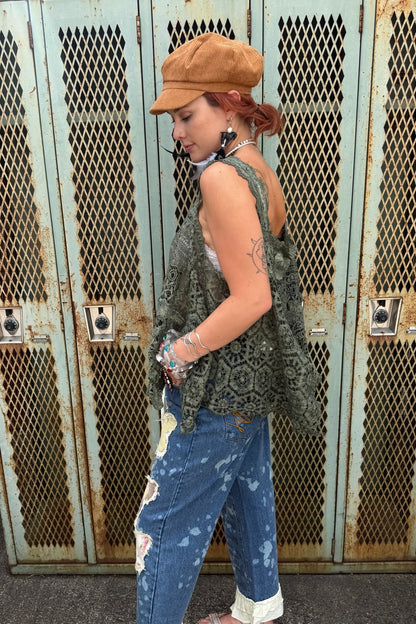 Forever Timeless Tank in Olive - ivyandlavyboutique Jaded Gypsy