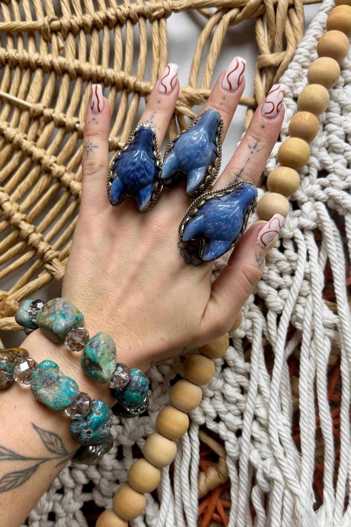 Foxy Lady in Blue Ring - ivyandlavyboutique ivyandlavyboutique