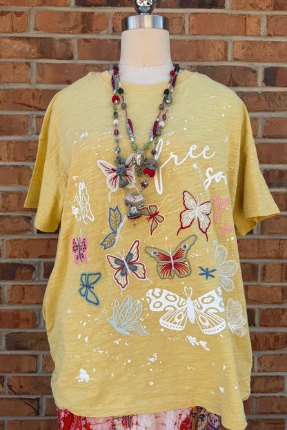 Free your Soul Sunshine Tee - ivyandlavyboutique Blue Velvet