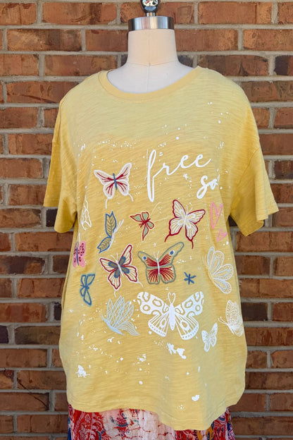 Free your Soul Sunshine Tee - ivyandlavyboutique Blue Velvet