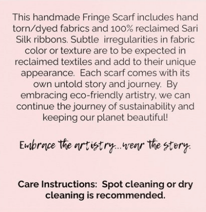 Fringe Scarf - L'Occitane: Off-White & Black - ivyandlavyboutique The Curated Raven