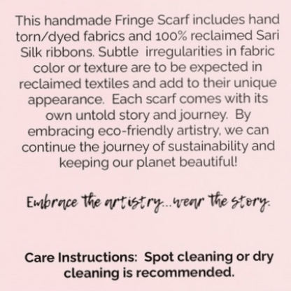 Fringe Scarf - ROSE TEA GARDEN - ivyandlavyboutique The Curated Raven