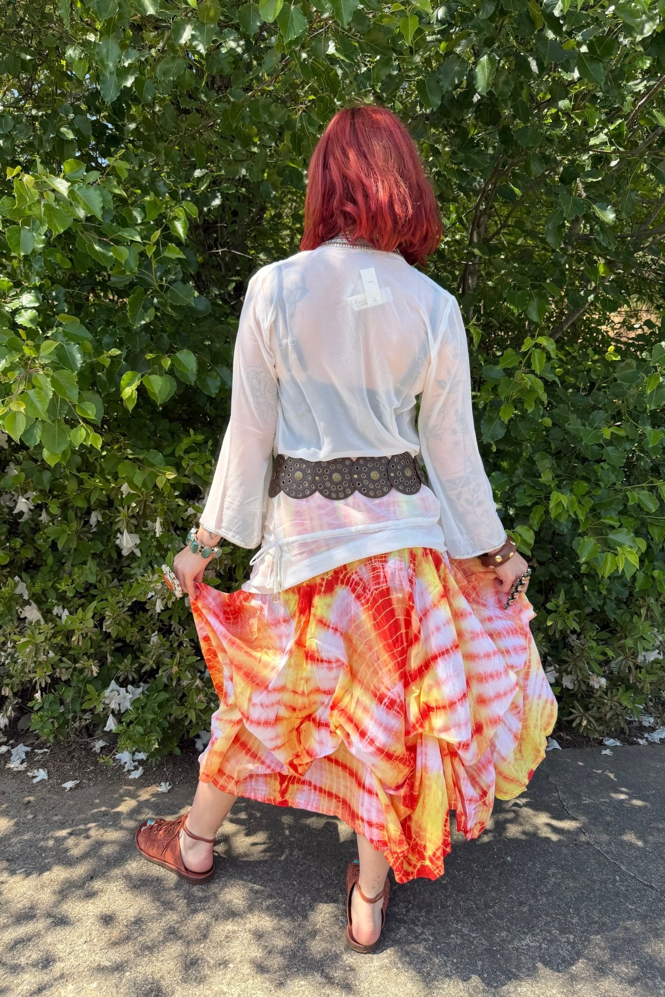 Funky Bubble Skirt in Orange & White - ivyandlavyboutique LA Skirts