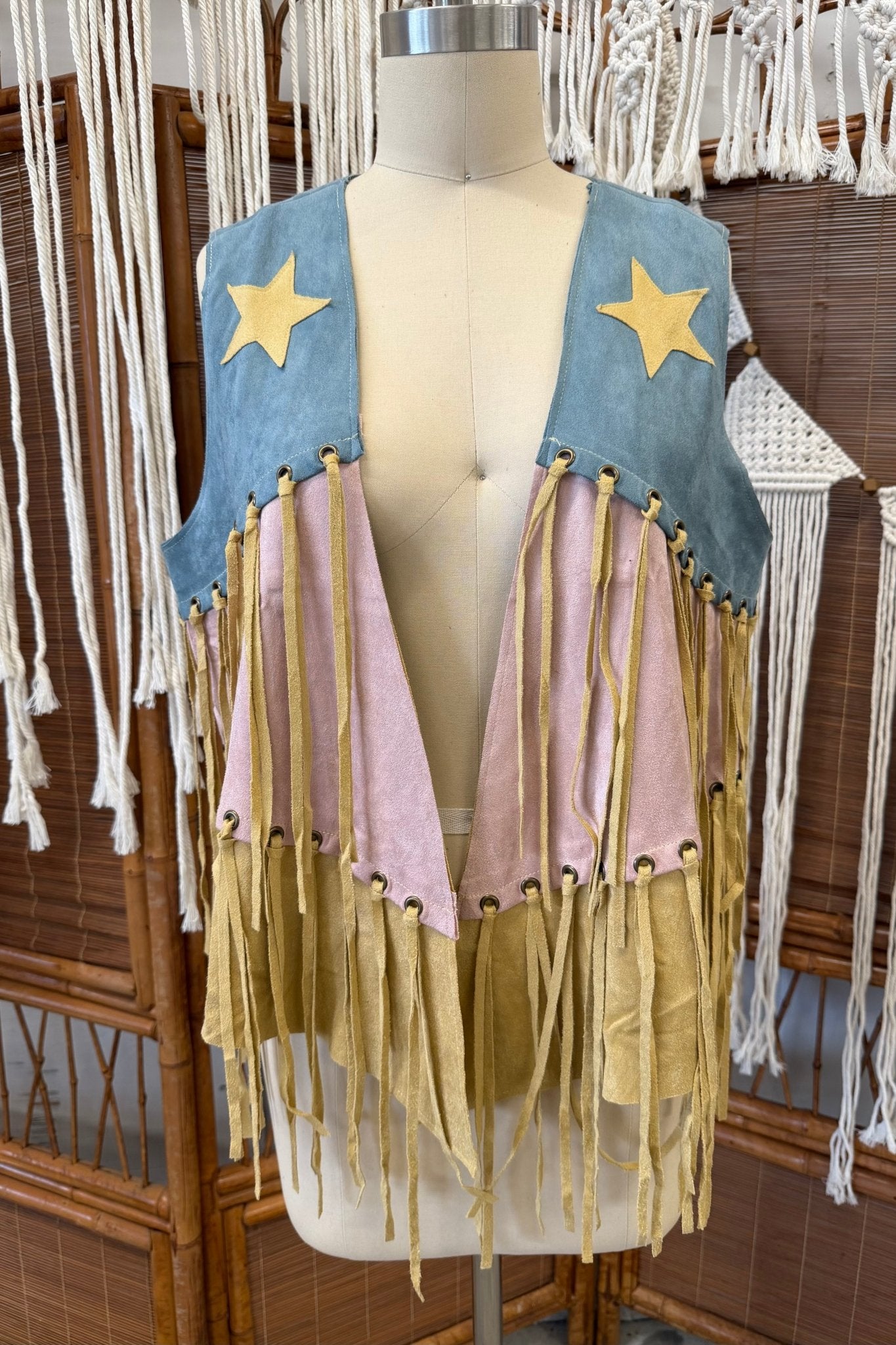 Funky Fringe Vest Pink Combo - ivyandlavyboutique Vocal