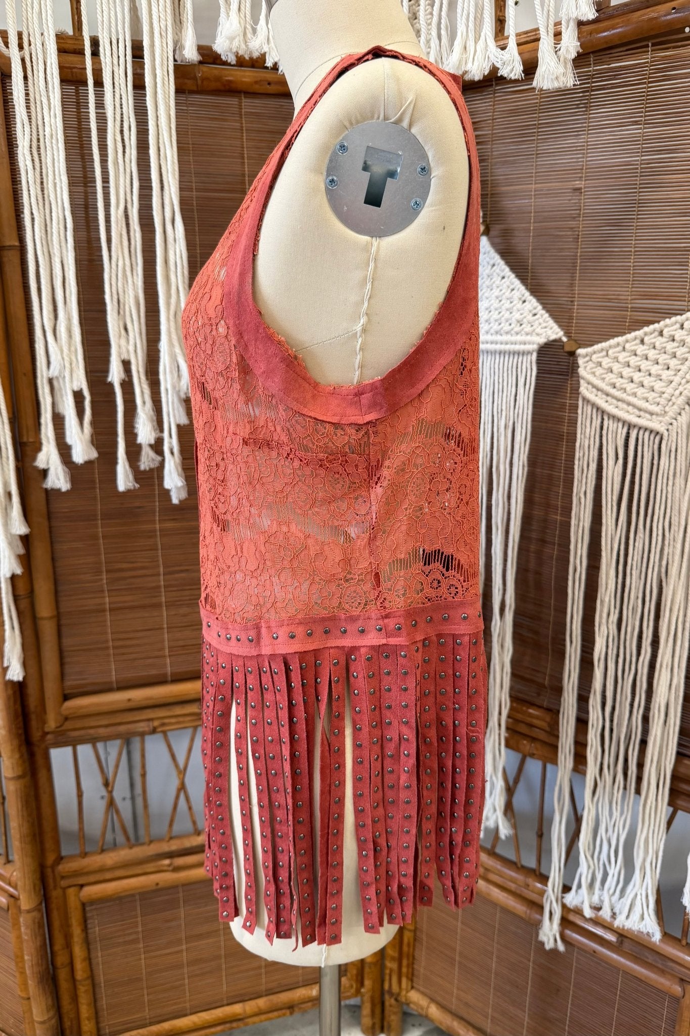 Funky Studded Fringe Vest - ivyandlavyboutique Vocal