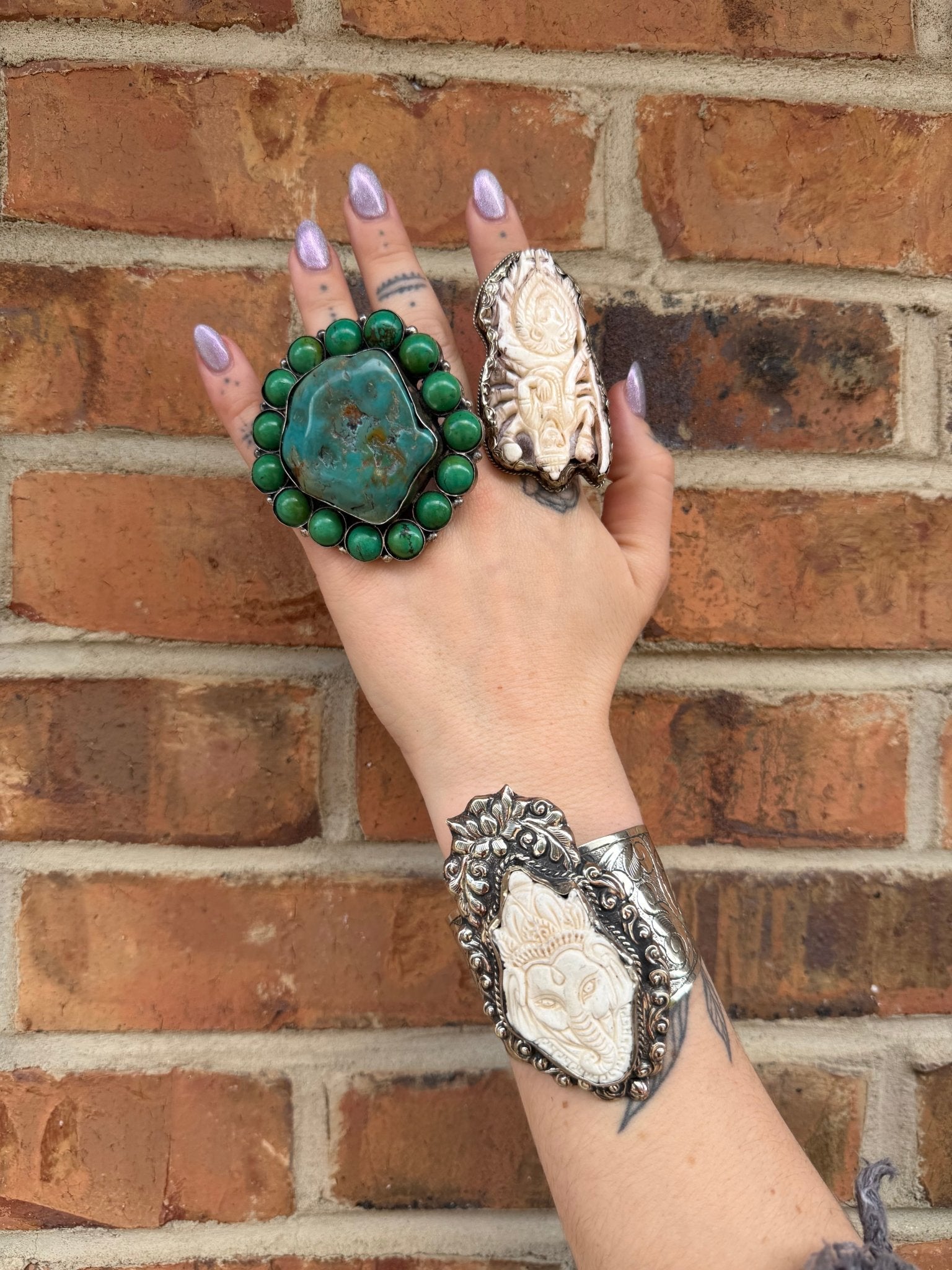 Ganesha Epic Cuff Bracelet Ganesha - ivyandlavyboutique ivyandlavyboutique