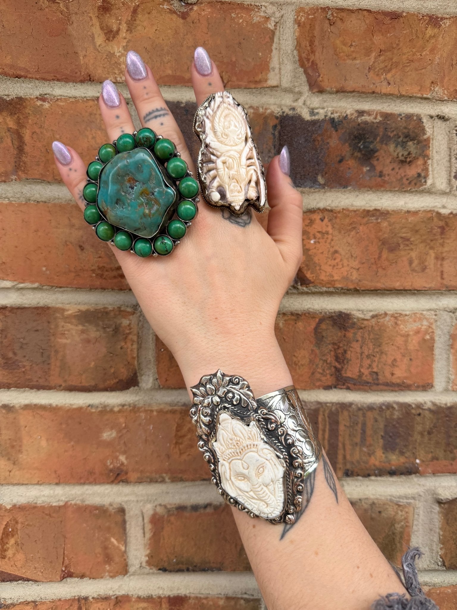 Ganesha Epic Cuff Bracelet Ganesha - ivyandlavyboutique ivyandlavyboutique