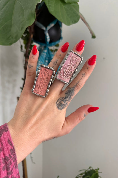 Garden Party Floral Pottery Ring - ivyandlavyboutique Art by Amy