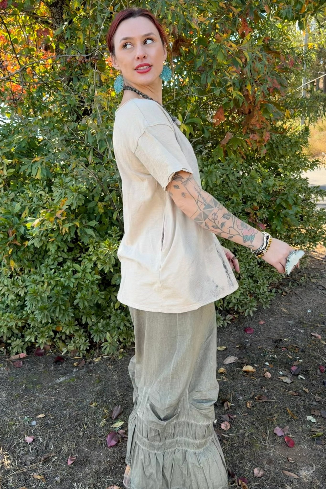 Gathered Together Bloomers in Chocolate - ivyandlavyboutique Jaded Gypsy