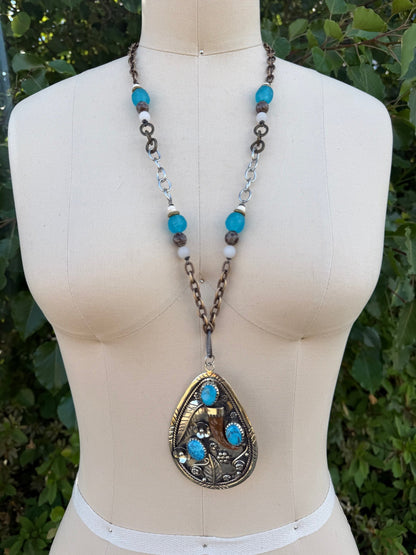 Gem Plated Pendant Handmade Necklace - ivyandlavyboutique ivyandlavyboutique