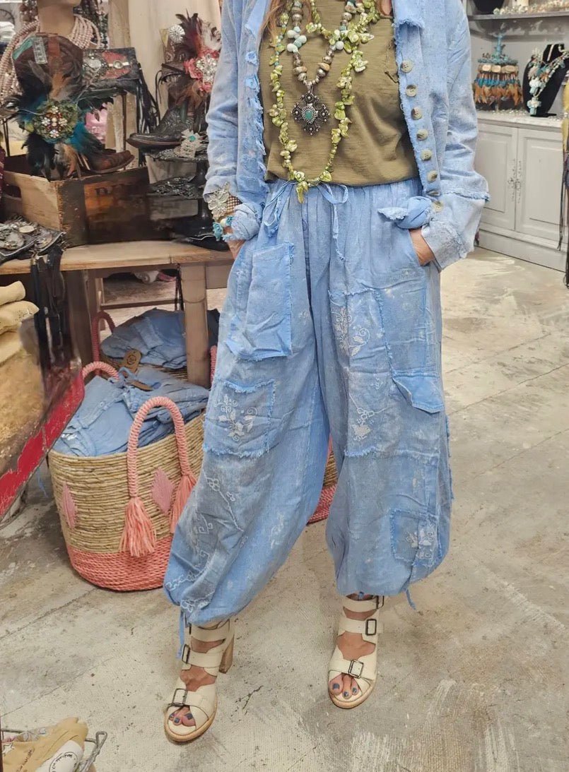 Genie Cross - stitch Pant - ivyandlavyboutique A Rare Bird Shop