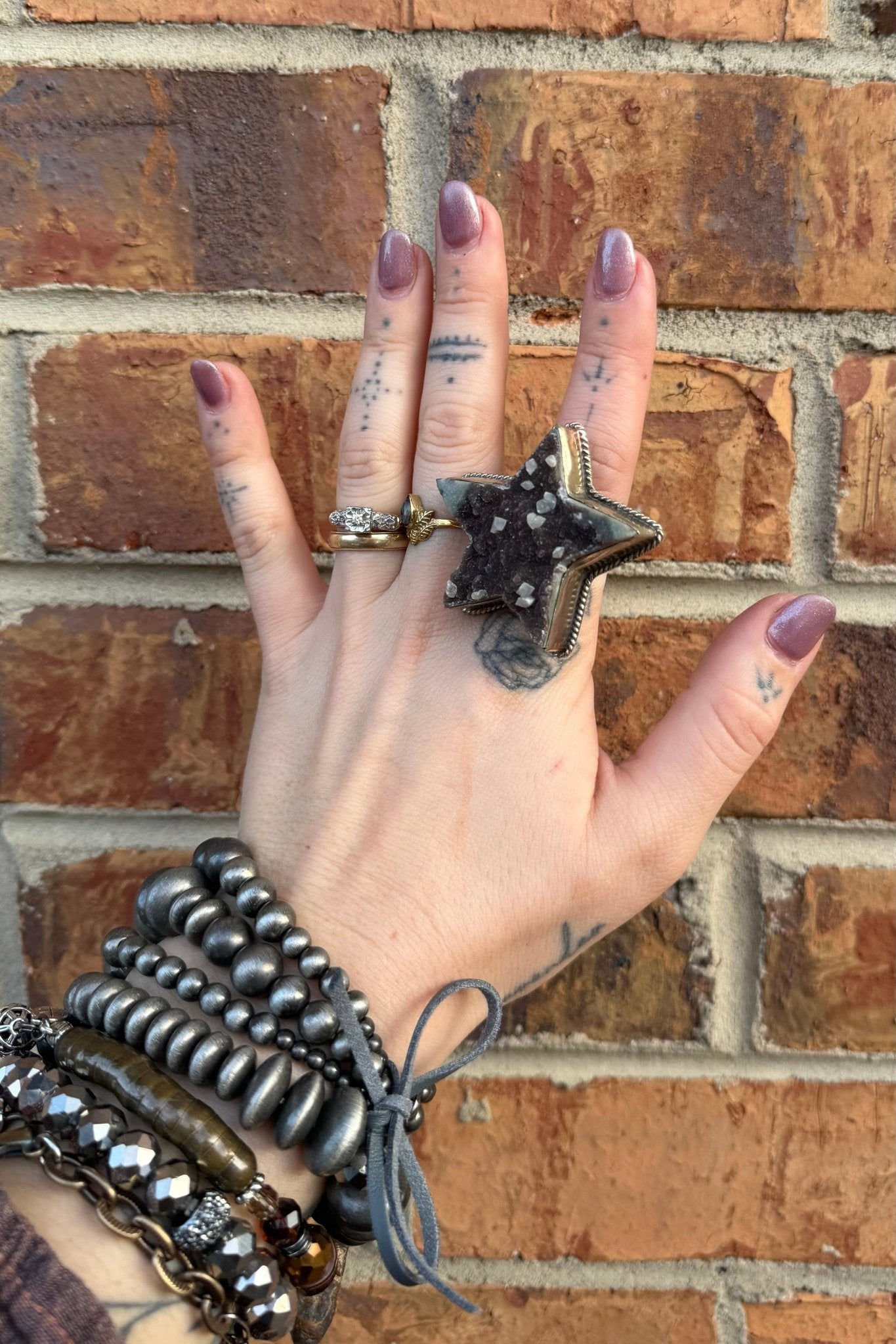 Geode Star Purple Ring 1 - ivyandlavyboutique ivyandlavyboutique