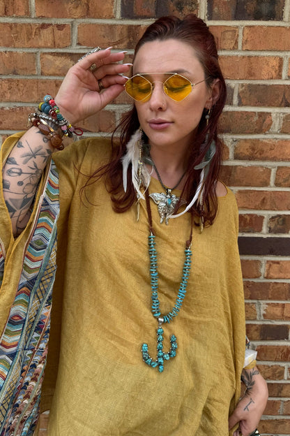 Geometric Embroidered Tunic - ivyandlavyboutique Leto Accessories