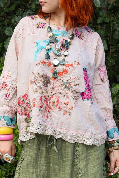 Gilded Bloom Top in Flutter - ivyandlavyboutique Jaded Gypsy