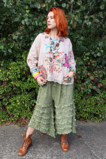 Gilded Bloom Top in Flutter - ivyandlavyboutique Jaded Gypsy
