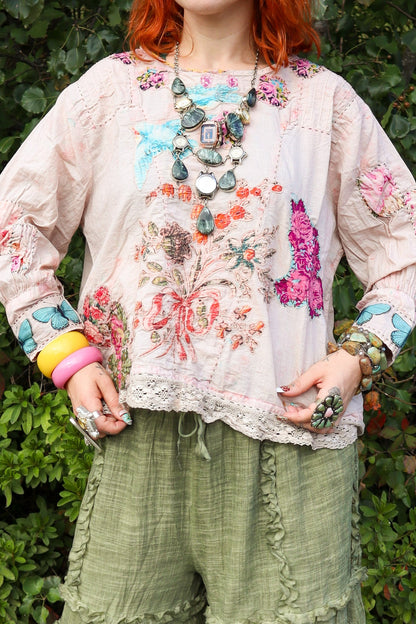 Gilded Bloom Top in Flutter - ivyandlavyboutique Jaded Gypsy