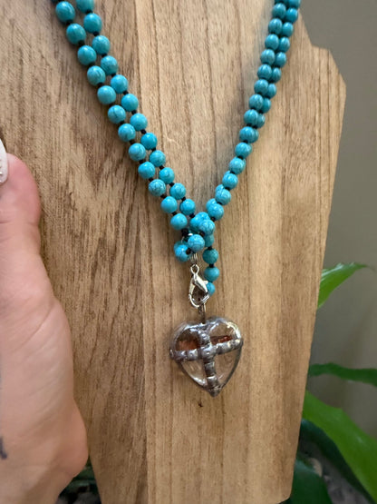 Glass Heart Necklace - ivyandlavyboutique ivyandlavyboutique