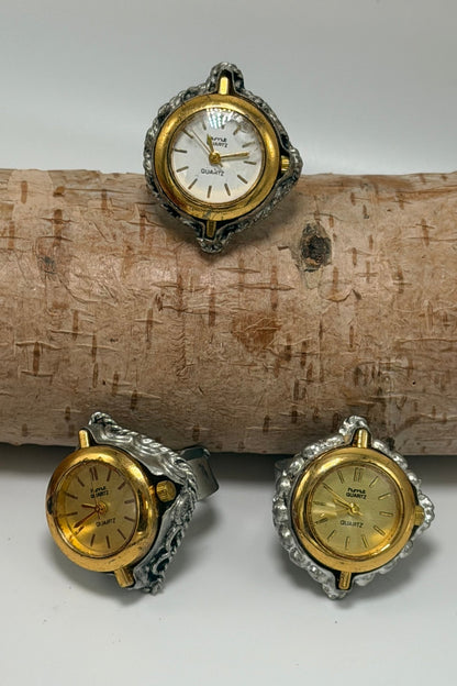Gold Tick Tock Watch Ring - ivyandlavyboutique ivyandlavyboutique