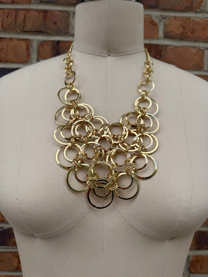 Golden Circles Layered Necklace - ivyandlavyboutique ivyandlavyboutique