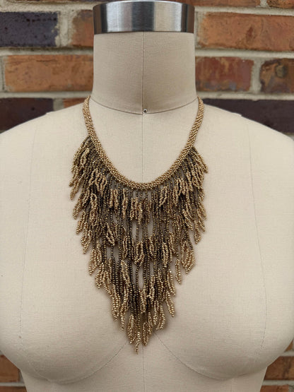 Golden Seedbead Layered Necklace - ivyandlavyboutique ivyandlavyboutique