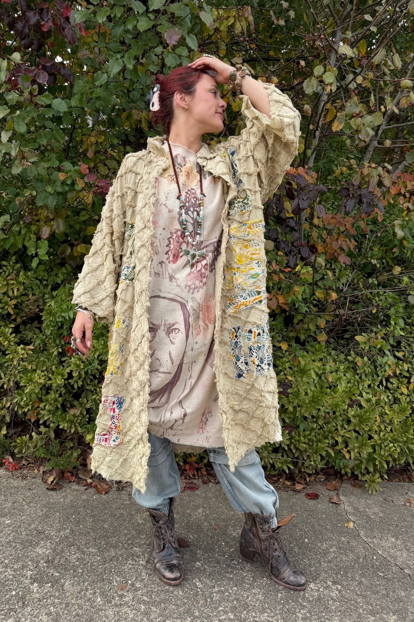 Golden Thistle Duster - ivyandlavyboutique Jaded Gypsy