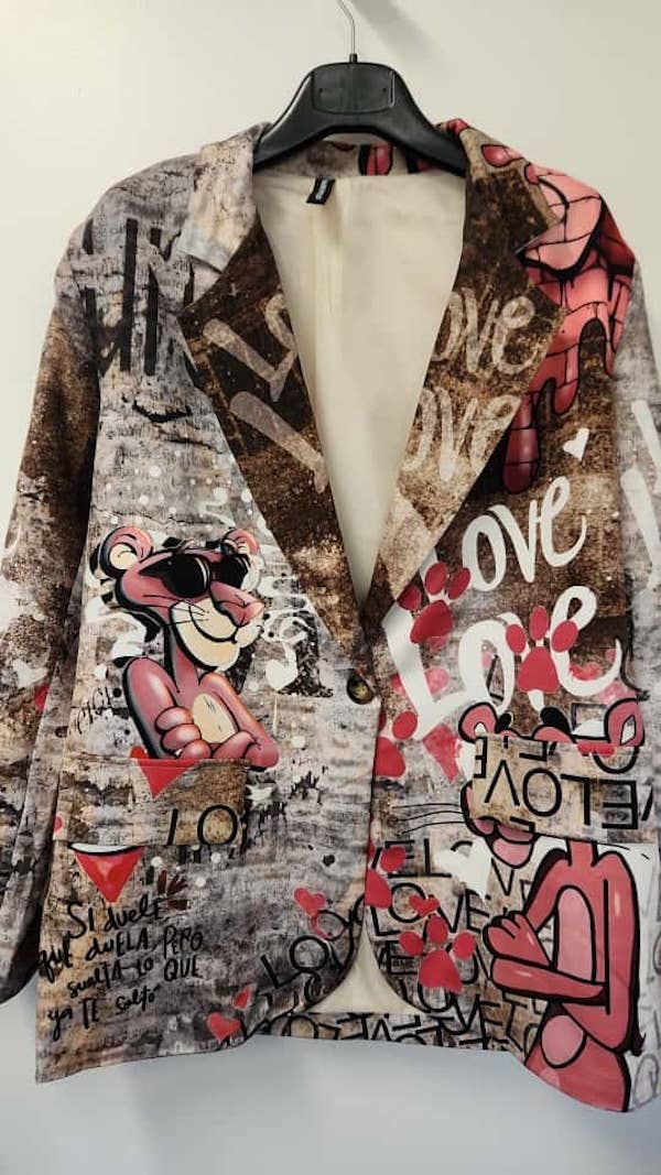 Graffiti Love Street-Art Print Blazer - ivyandlavyboutique LOOWIE