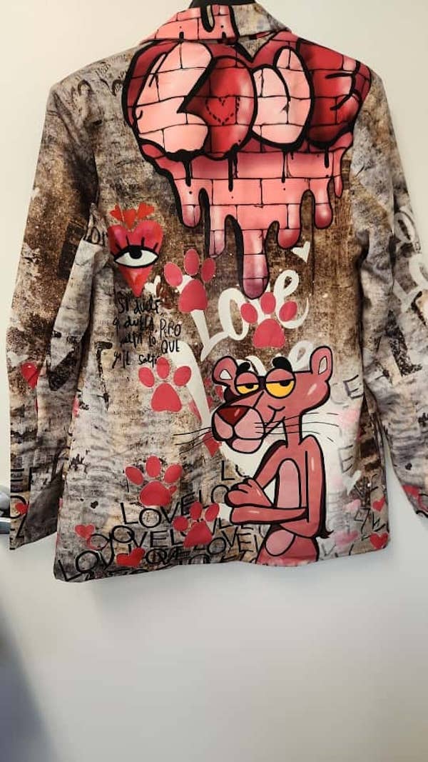 Graffiti Love Street-Art Print Blazer - ivyandlavyboutique LOOWIE