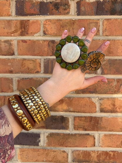 Green Garden Circle Ring - ivyandlavyboutique ivyandlavyboutique