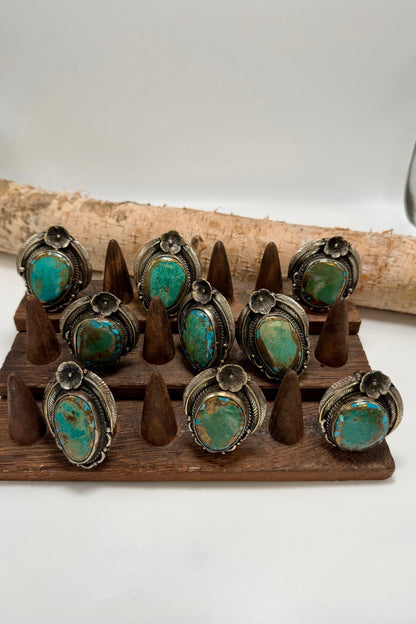 Green Hues Pattern Oval Ring - ivyandlavyboutique ivyandlavyboutique