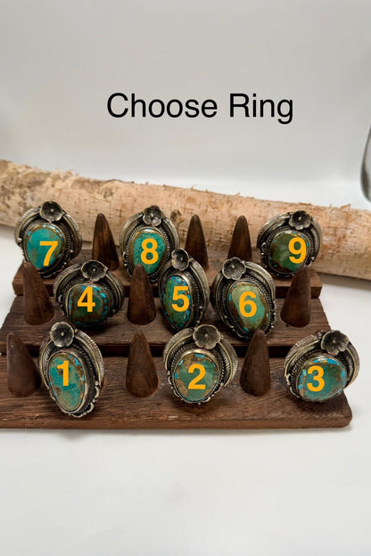 Green Hues Pattern Oval Ring - ivyandlavyboutique ivyandlavyboutique