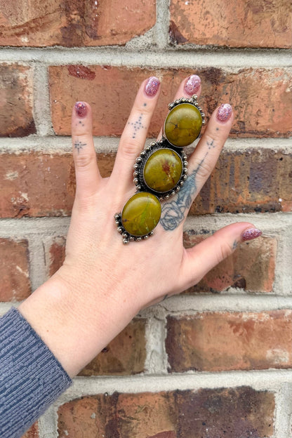 Green Stacked Big Ring - ivyandlavyboutique ivyandlavyboutique