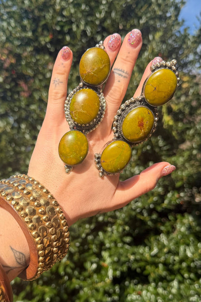 Green Stacked Big Ring - ivyandlavyboutique ivyandlavyboutique