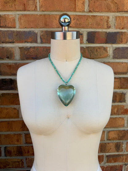 Greenish Heart Necklace - Boho Wanderlust Boutique Boho Wanderlust Boutique