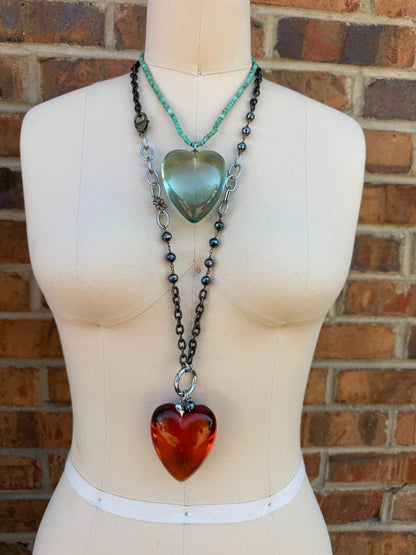 Greenish Heart Necklace - Boho Wanderlust Boutique Boho Wanderlust Boutique