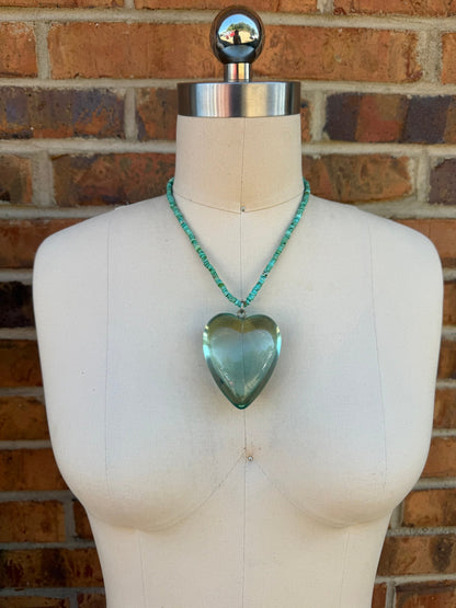 Greenish Heart Necklace - Boho Wanderlust Boutique Boho Wanderlust Boutique