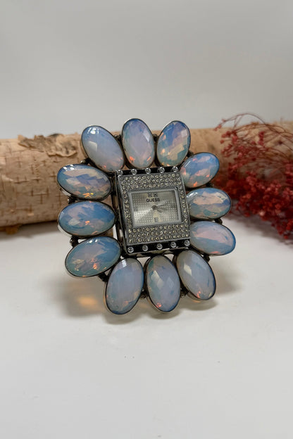 GUESS Bedazzled Watch Cuff/Opal - ivyandlavyboutique ivyandlavyboutique