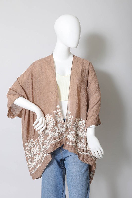 Gwens Embroidered Stitch Kimono - ivyandlavyboutique Leto Accessories