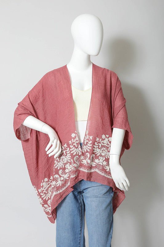 Gwens Embroidered Stitch Kimono - ivyandlavyboutique Leto Accessories