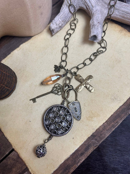 Gypsy Junk Chunky Necklace in Luxe - G - ivyandlavyboutique Scooples Jewelry