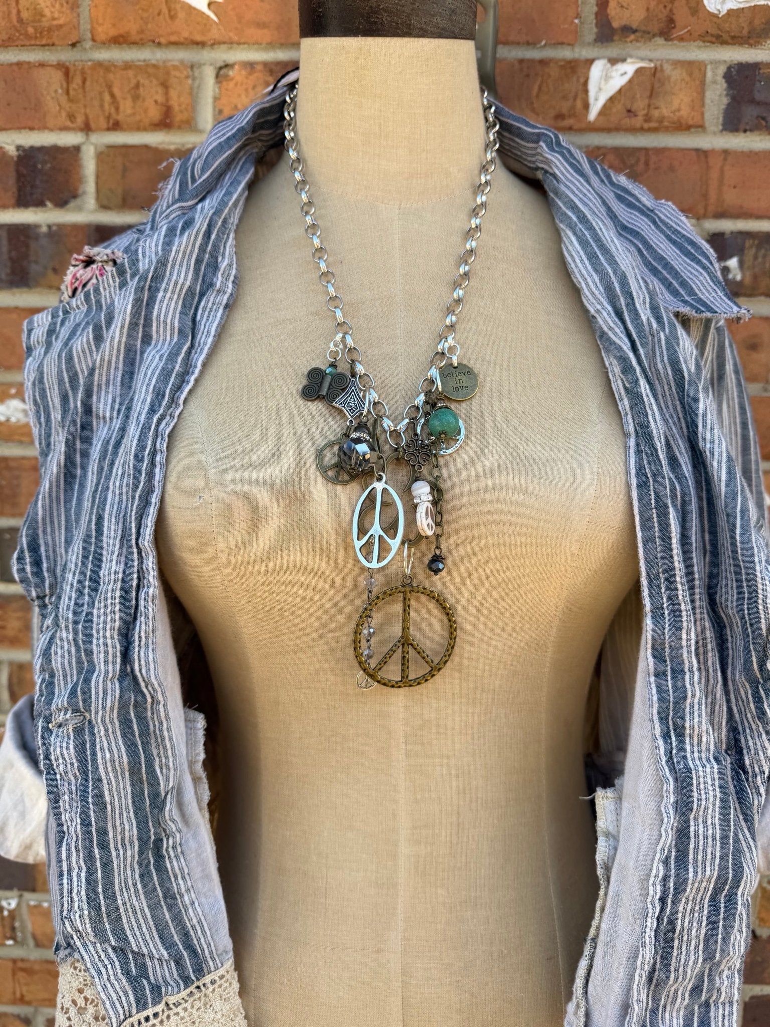 Gypsy Junk in Peace Necklace - ivyandlavyboutique Scooples Jewelry