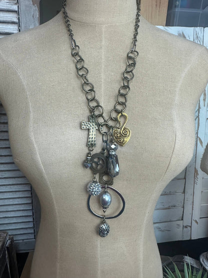 Gypsy Junk Mixed O Necklace - ivyandlavyboutique Scooples Jewelry
